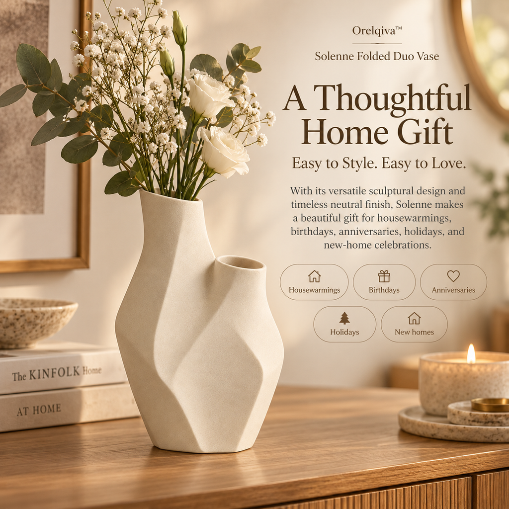 Orelqiva™ Solenne Folded Duo Vase