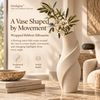 Orelqiva™ Mirevane Ribbon Fold Vase