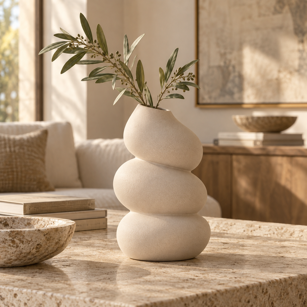 Orelqiva™ Vaelora Pebble Stack Vase