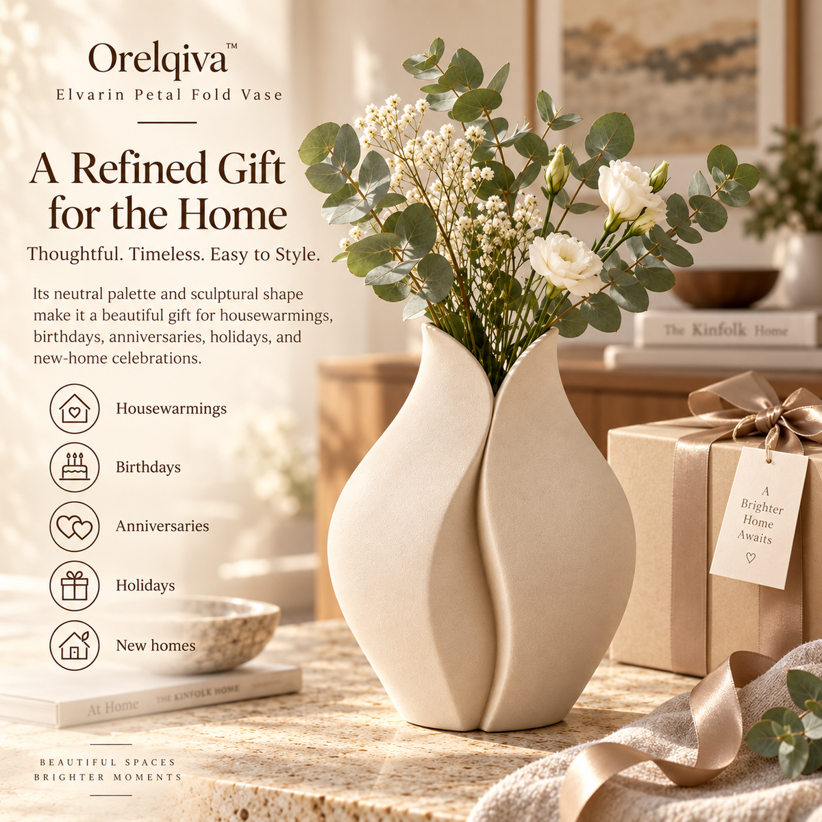 Orelqiva™ Elvarin Petal Fold Vase