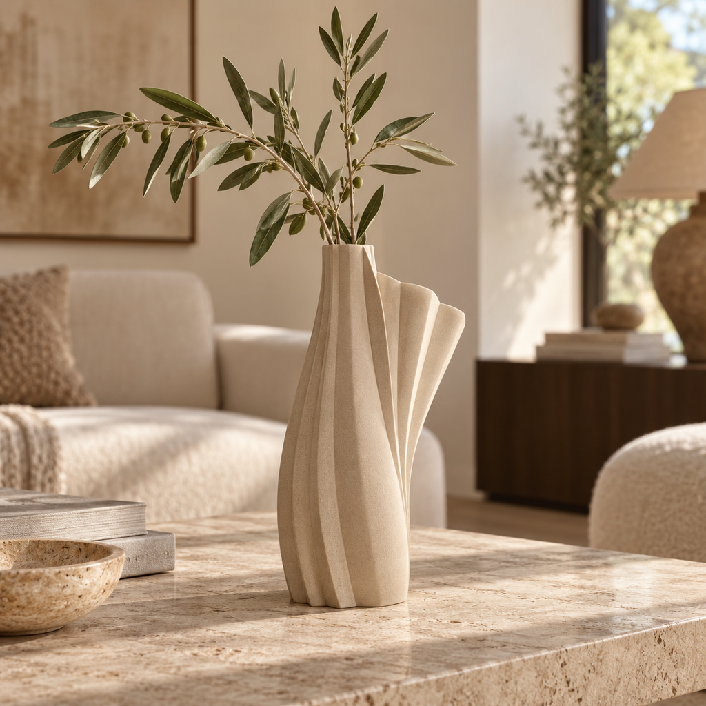 Orelqiva™ Nivelle Pleated Crest Vase
