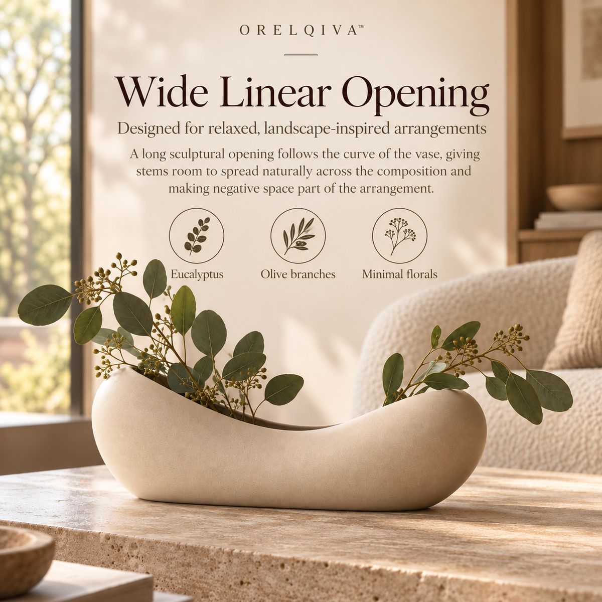 Orelqiva™ Calienne Saddle Curve Vase