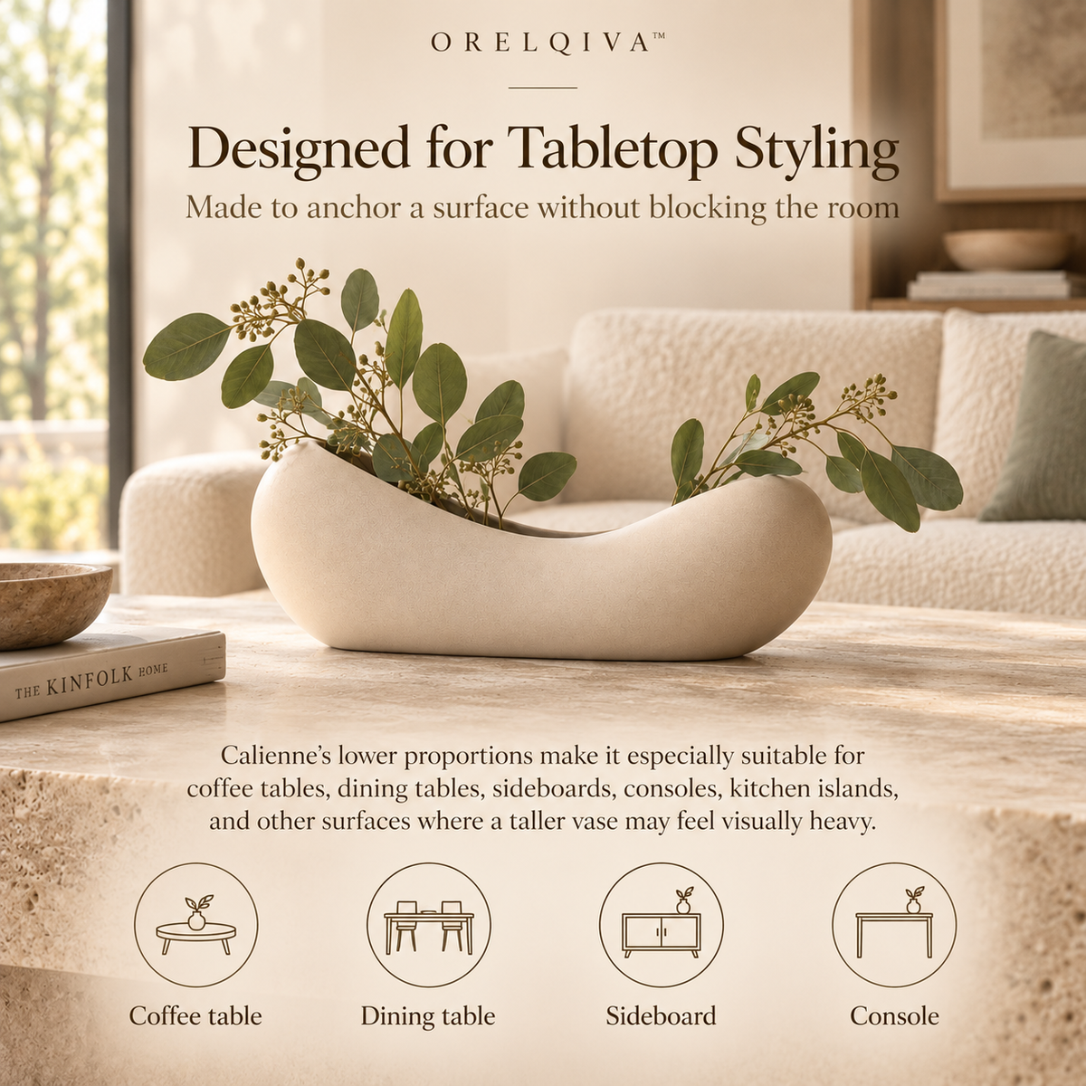 Orelqiva™ Calienne Saddle Curve Vase