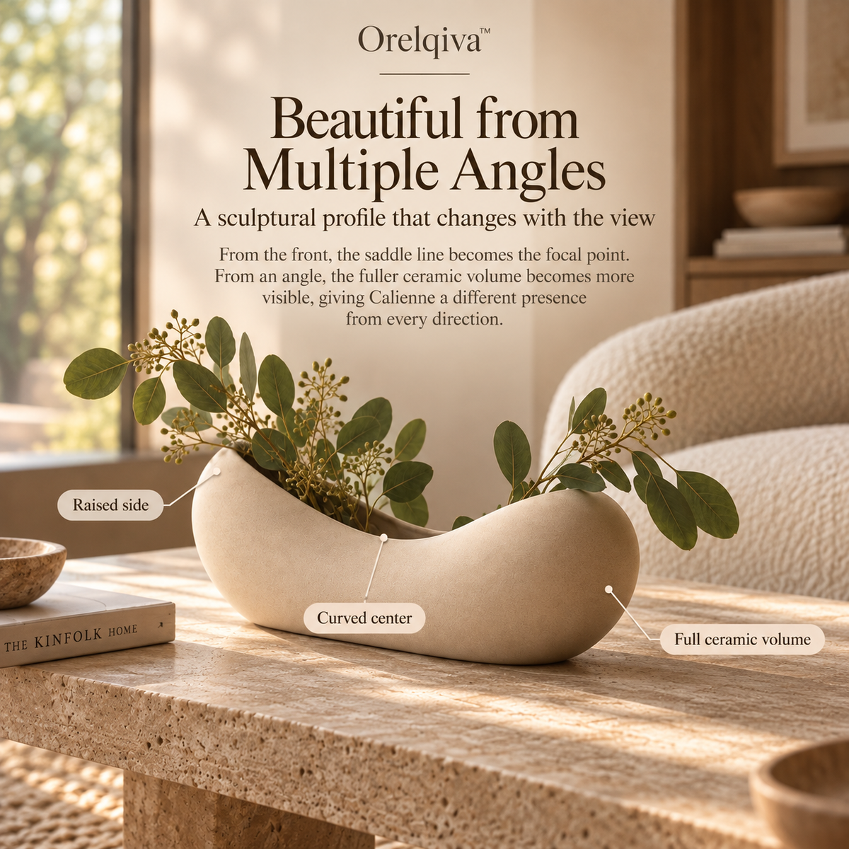 Orelqiva™ Calienne Saddle Curve Vase