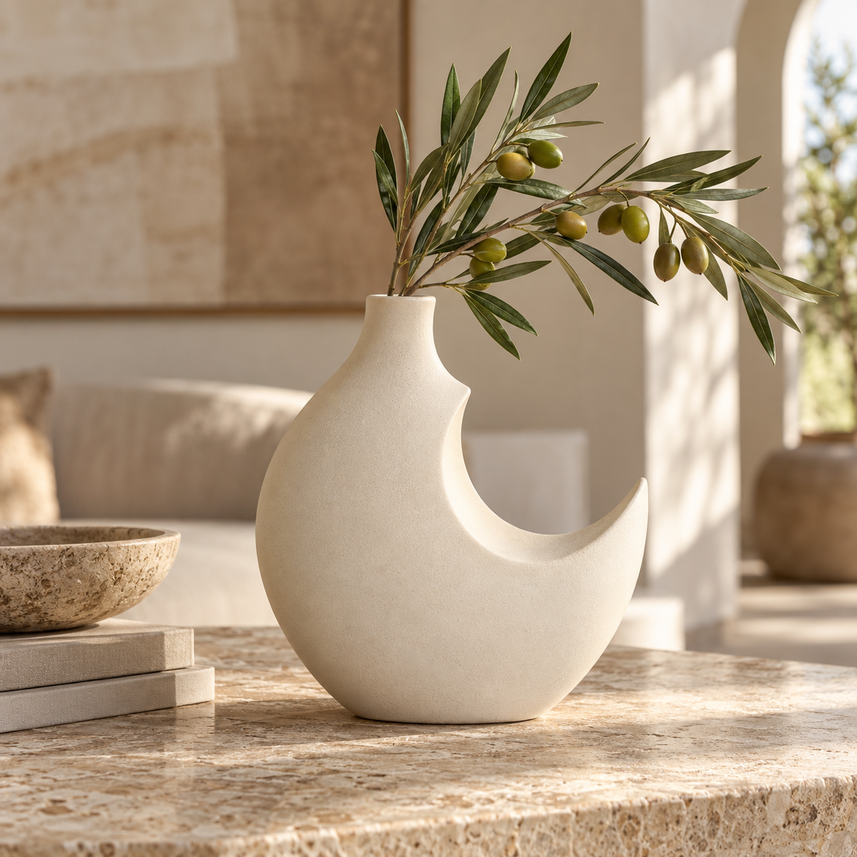 Orelqiva™ Seradine Crescent Notch Vase