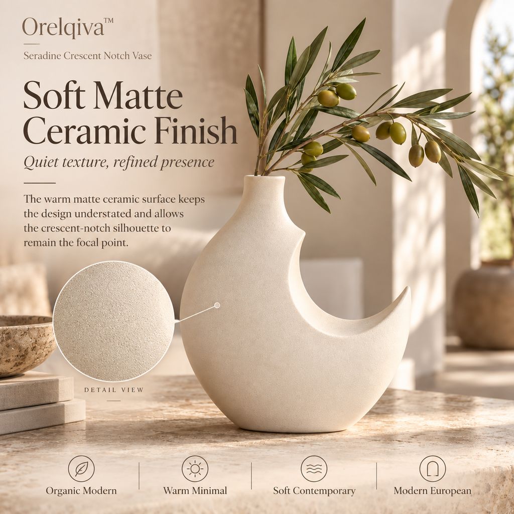 Orelqiva™ Seradine Crescent Notch Vase