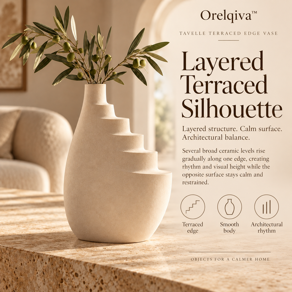 Orelqiva™ Tavelle Terraced Edge Vase