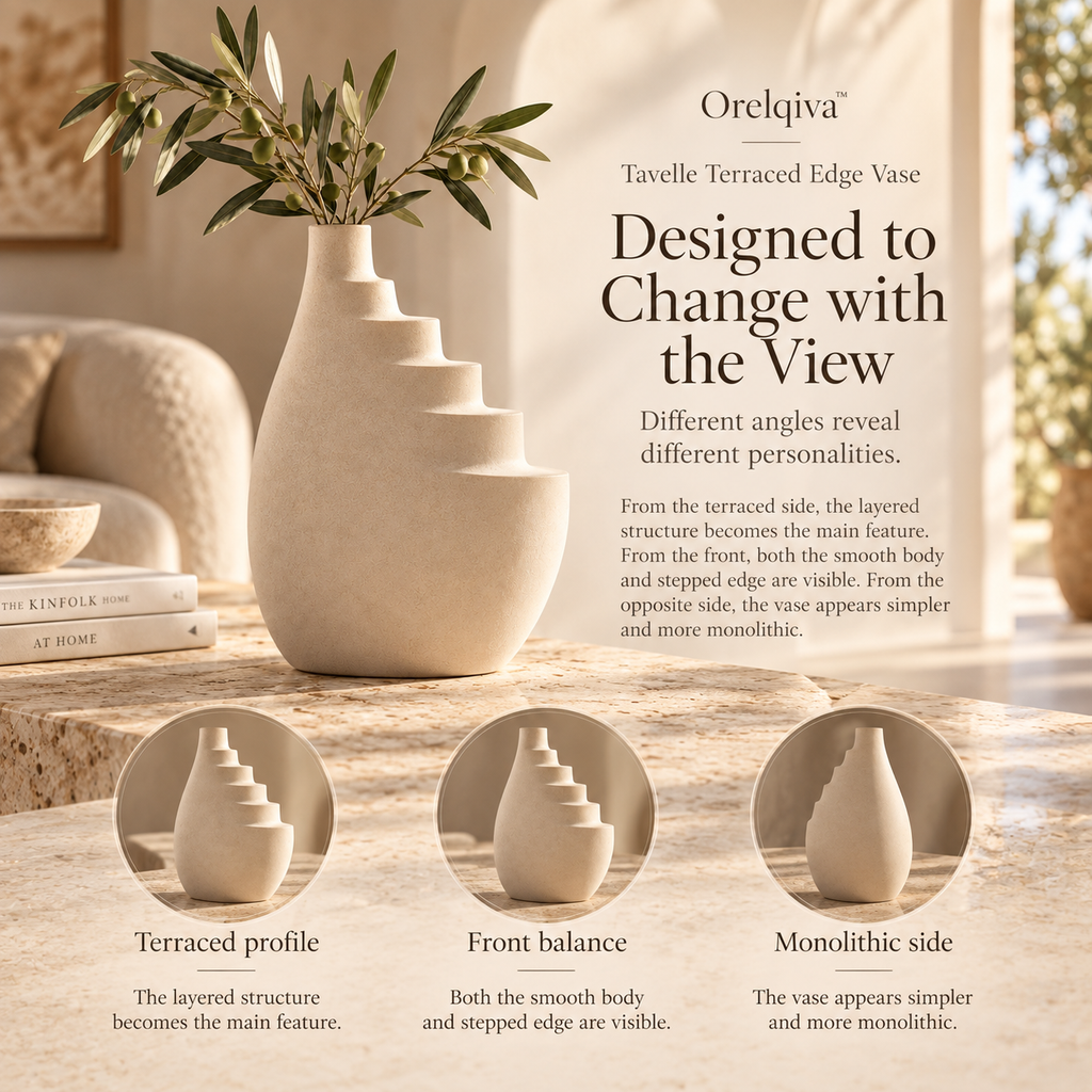 Orelqiva™ Tavelle Terraced Edge Vase