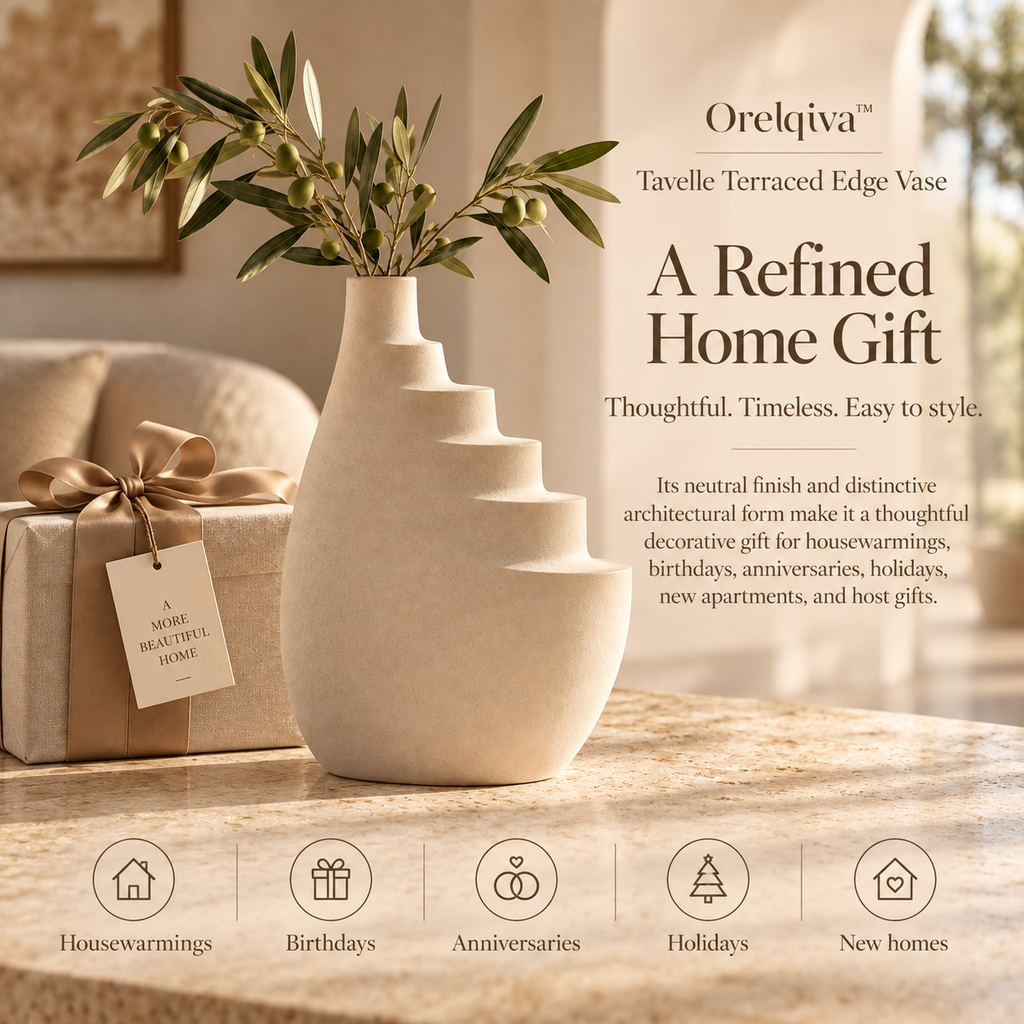 Orelqiva™ Tavelle Terraced Edge Vase