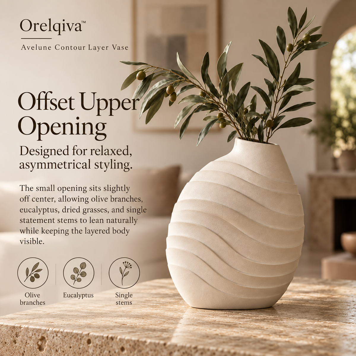 Orelqiva™ Avelune Contour Layer Vase