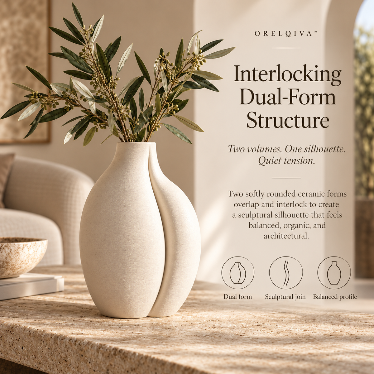 Orelqiva™ Elvessa Interlock Seam Vase