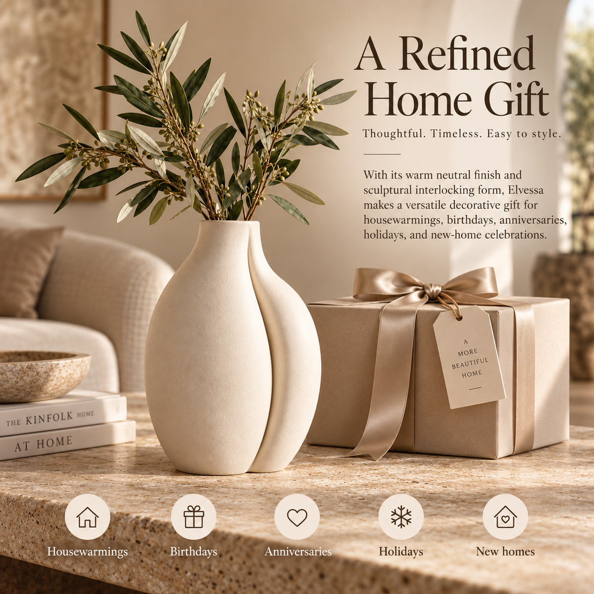 Orelqiva™ Elvessa Interlock Seam Vase