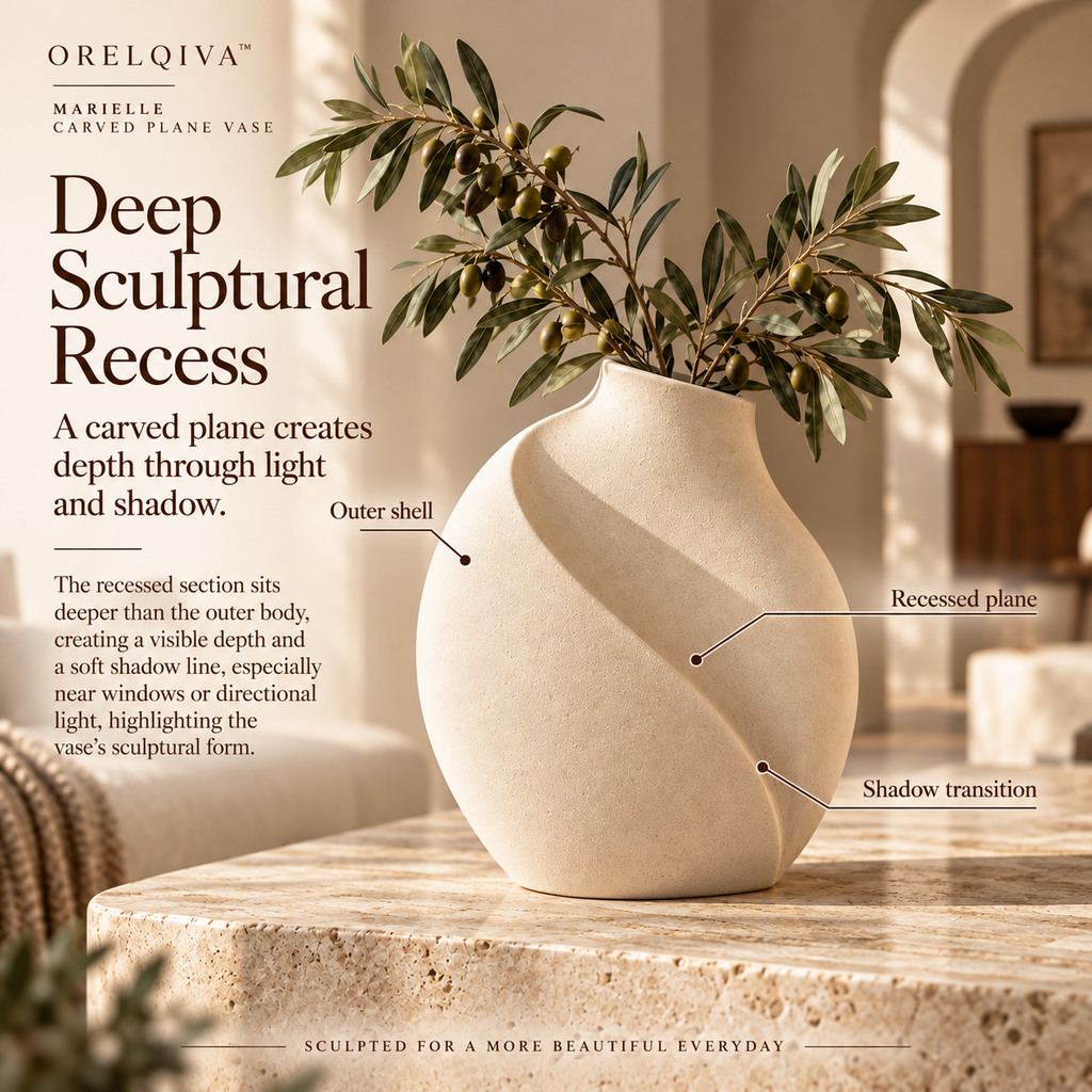 Orelqiva™ Marielle Carved Plane Vase