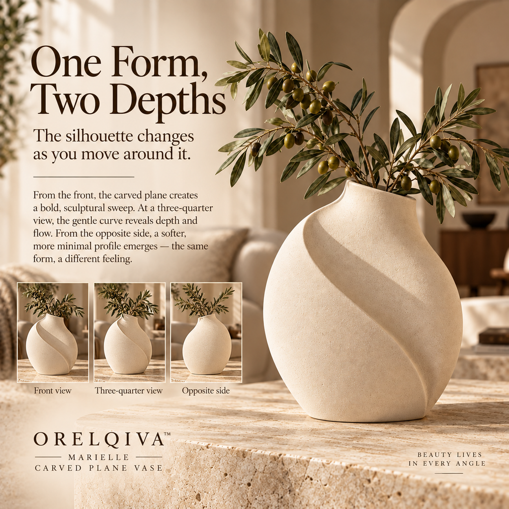 Orelqiva™ Marielle Carved Plane Vase