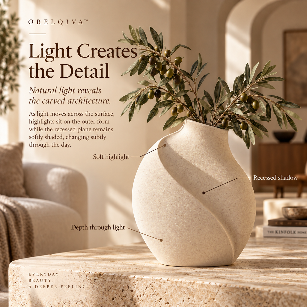 Orelqiva™ Marielle Carved Plane Vase