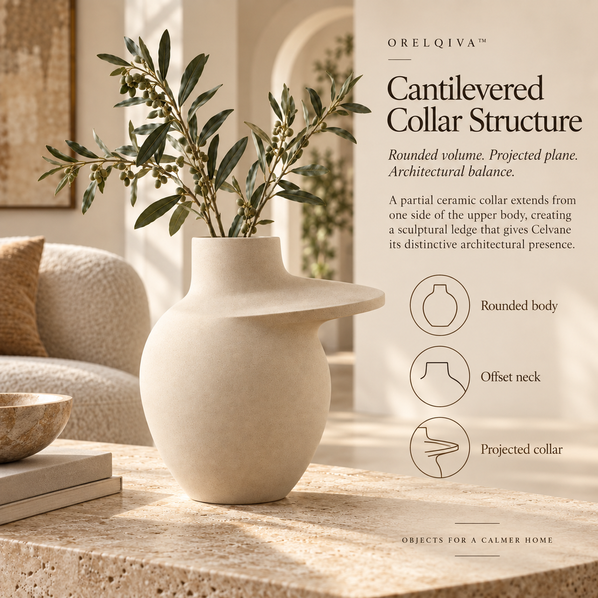 Orelqiva™ Celvane Cantilever Collar Vase