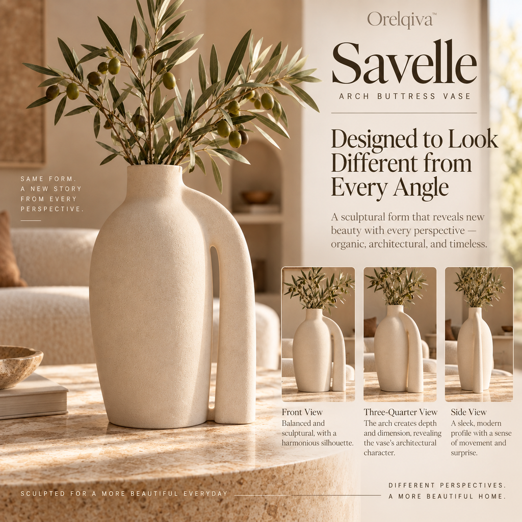 Orelqiva™ Savelle Arch Buttress Vase