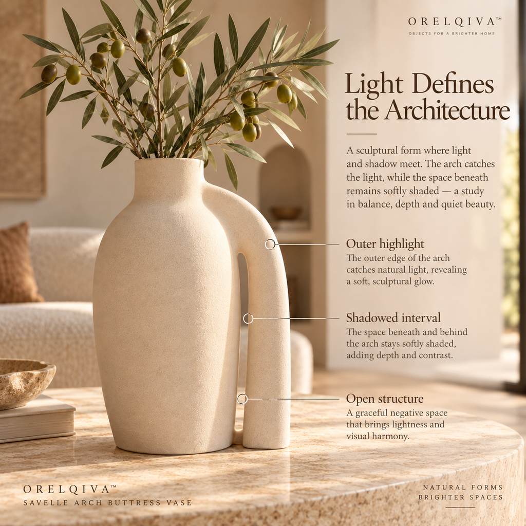 Orelqiva™ Savelle Arch Buttress Vase