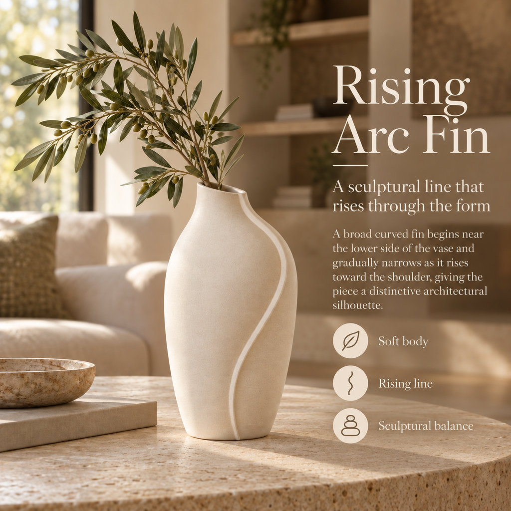 Orelqiva™ Valenne Arc Fin Vase