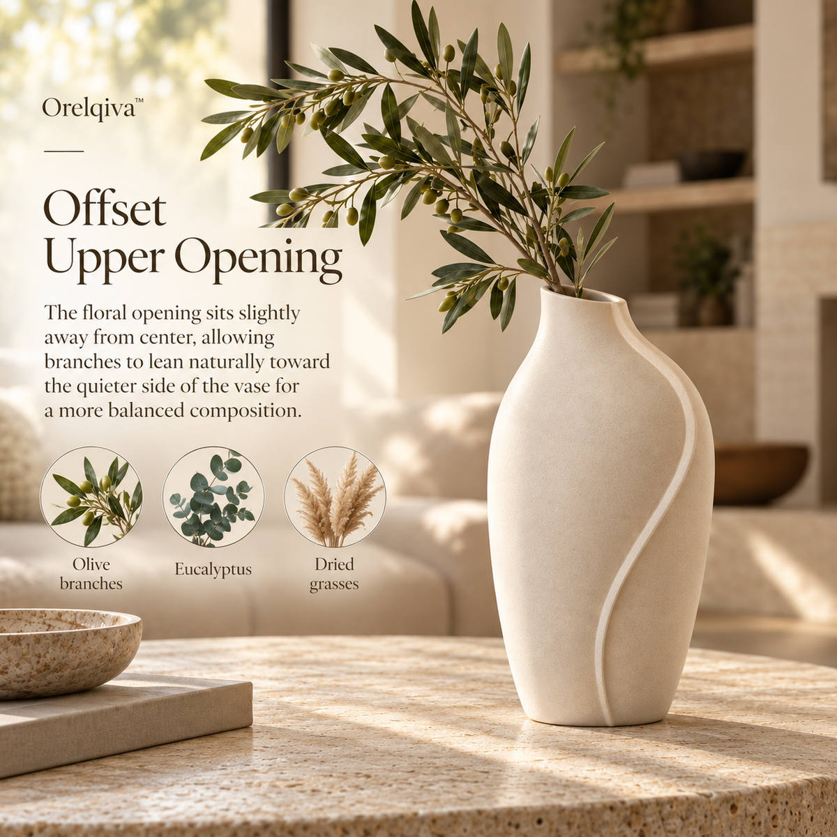 Orelqiva™ Valenne Arc Fin Vase