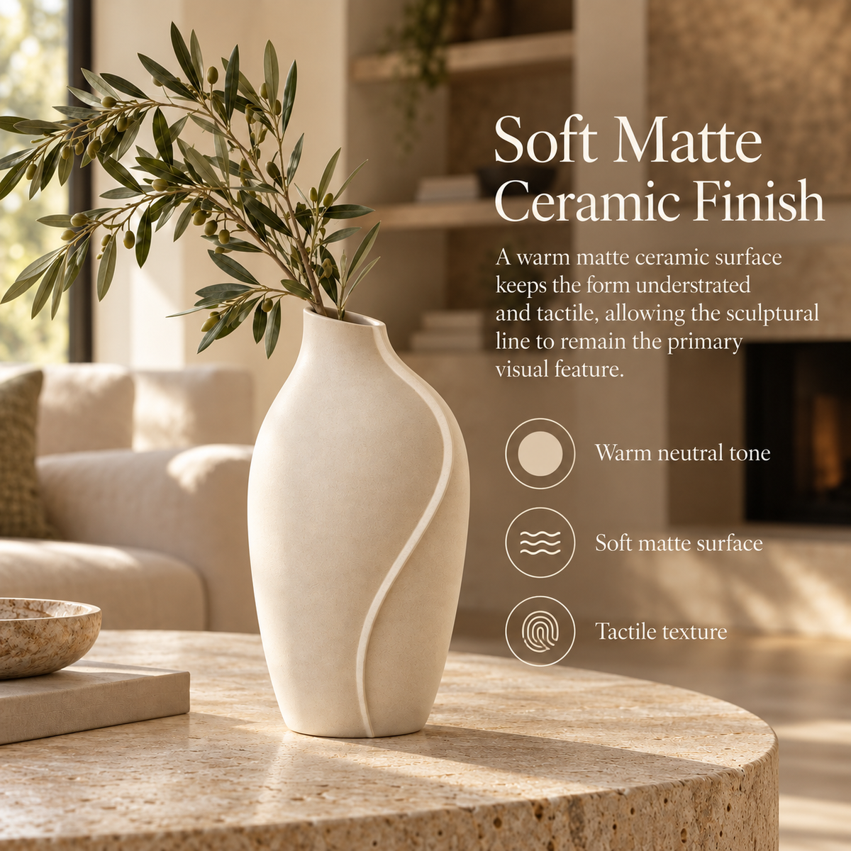 Orelqiva™ Valenne Arc Fin Vase