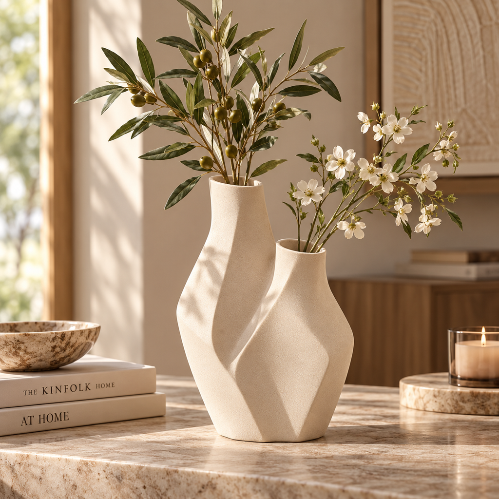 Orelqiva™ Solenne Folded Duo Vase